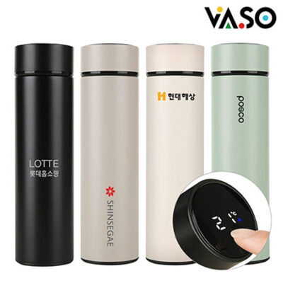 굿즈제작 레이저각인 스마트 온도계 진공 텀블러 500ml